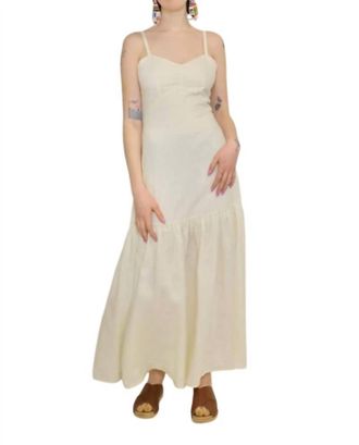 Peony Tie Back Midi Dress In Gardenia