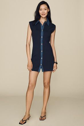 Maeve Knit Mini Shirtdress