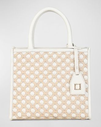 Rafé New York Ayesha Woven Leather Top-Handle Bag