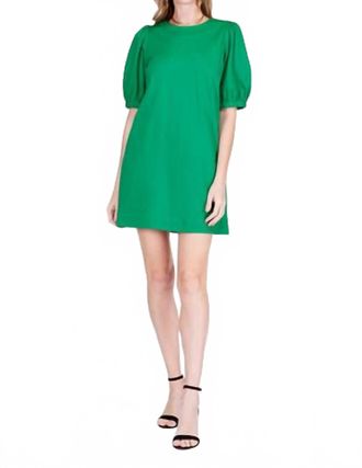 Jade Yoga Ponte Knit Chemise Dress In Green
