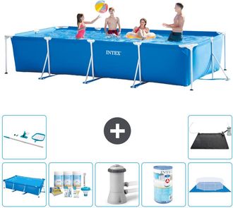 Intex Piscina Con Estructura Rectangular - 450x220x84 Cm - 7-piezas S30314