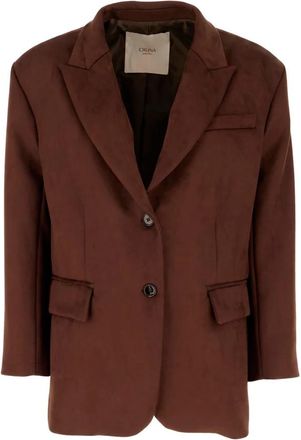 Cruna Monia Blazer - Dames - Blazers - Bruin - 2XS - Polyester - Jassen