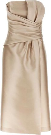 Alberta Ferretti Mikado Longuette Dress