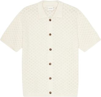 Les Deux Gespertus SS Knit Shirt - Heren - Polos - Wit - XL - Katoen - Tops