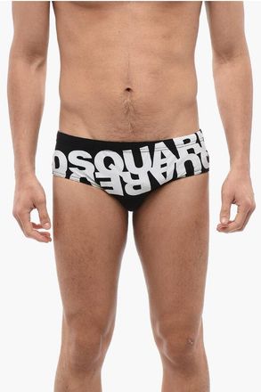 Dsquared2 Stretch Nylon Swim Briefs with Contrasting Logo size 52