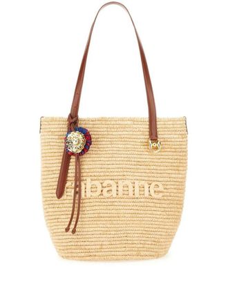 Paco Rabanne Bag In Rafia With Logo