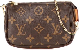 Louis Vuitton Borsa a mano Mini Pochette Accessoires con monogramma 2022 - Marrone