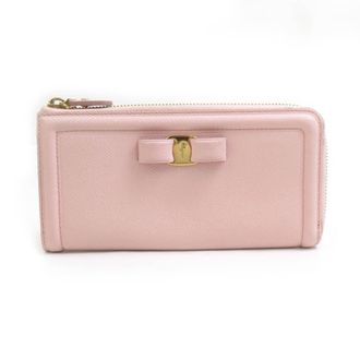 Ferragamo Leather Long Wallet (Bi-Fold) (Pre-Owned)