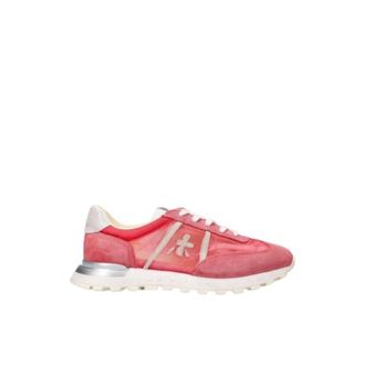 Premiata Klassieke Sneakers met Logo Patch - Dames - Sneakers - Roze - 39 EU - Leer - Schoenen