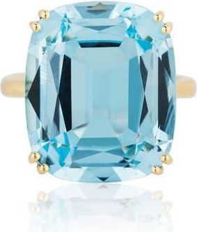 Goshwara Gossip Cushion Cut Cocktail Ring in Pale Blue at Nordstrom, Size 7