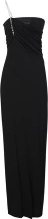 Givenchy Zwarte Off-Shoulder Jurk Aw 23 - Dames - Maxi kleedjes - Zwart - XS - Kleedjes