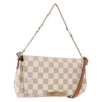 Louis Vuitton Pre-owned Damier Azur Canvas Crossbody Bag - Dames - Pre-owned - Wit - Maat: ONE Size Leer