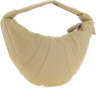 Christophe Lemaire Womens Beige Lamb Leather Shoulder Bag