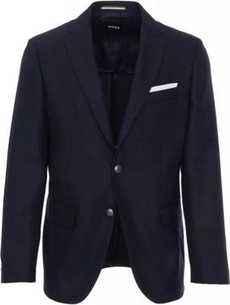 HUGO BOSS Blazer - Heren - Blazers - Blauw - 4XL - Wol - Jassen