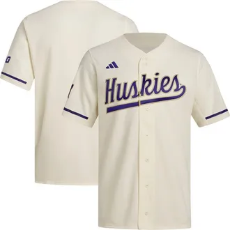 adidas Mens adidas Cream Washington Huskies Replica Baseball Jersey at Nordstrom, Size Xx-Large