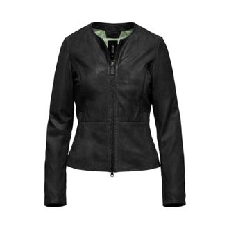 Bomboogie Leren Jas Arya - Dames - Leren en Su&egrave;de Jassen - Zwart - XS - Leer - Jassen
