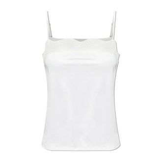 Hanro Pyjamas, female, White, Size: S Cira Scalloped Lace Camisole