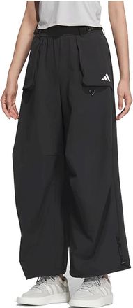 adidas (WMNS) adidas Wide Pants Asia Sizing Black White JZ2171