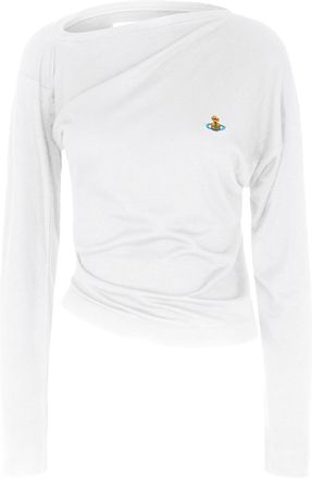 Vivienne Westwood Ls Hebo Top Asymmetrical Draped Top