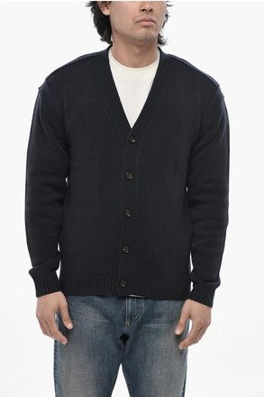 Paolo Pecora Wool-Blend Cardigan with V-Neck size L