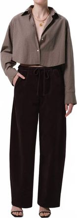 Citizens Of Humanity Aurora Pull-On Corduroy Pants In Barrister