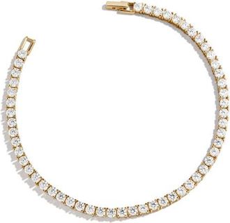 BaubleBar Bennett Cubic Zirconia Tennis Bracelet in Gold at Nordstrom, Size 6.75