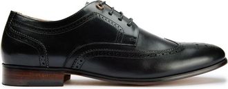 Simon Carter Mens Arne Brogue Shoes - Black Leather - Size UK 12