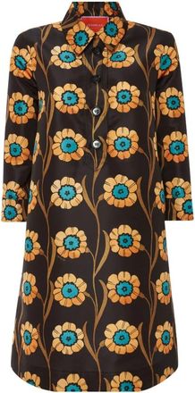 La DoubleJ Short Artemis Dress - Dames - Korte kleedjes - Bruin - S - Polyester - Kleedjes