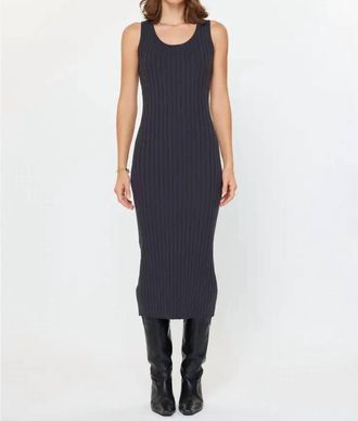 Current Air Tessa Twofer Sweater & Midi Dress Set In Charcoal