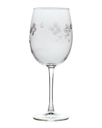 SUSQUEHANNA GLASS Set of 4 Alice Hand-Cut Wine Glasses