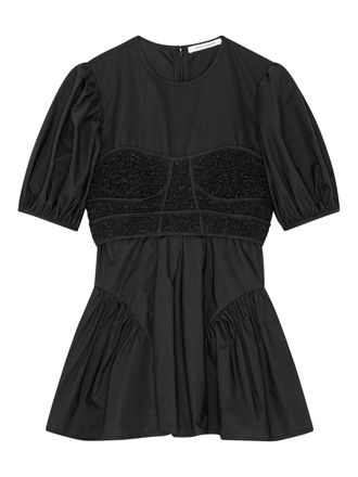 Cecilie Bahnsen Conner cotton top - women - Cotton - 12 - Black