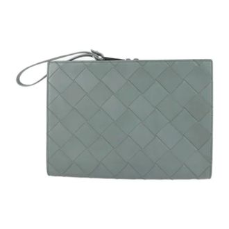 Bottega Veneta Pre-owned Clutches, female, Gray, Size: ONE SIZE Pre-owned Leather clutches