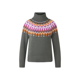 Bogner Norwegian jumper Ingrid for women - Grey/Orange/Pink - 34