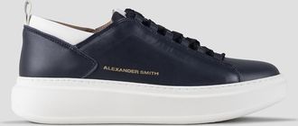 Alexander Smith Wembley Man High Frequency in smooth blue leather and white details