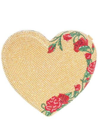 Judith Leiber Heart Rose Vine Clutch