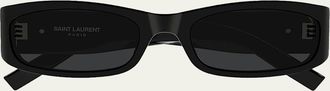 Saint Laurent YSL 55mm Rectangular Acetate Sunglasses