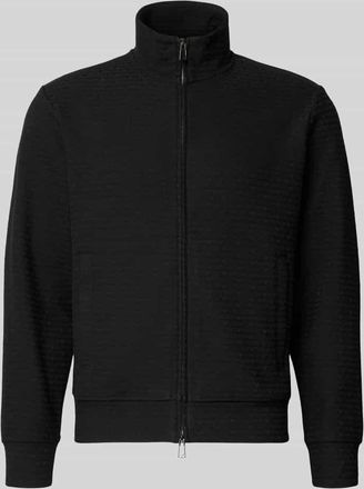 Emporio Armani Sweatjacke mit Stehkragen in Black, Gr&ouml;&szlig;e XXXL
