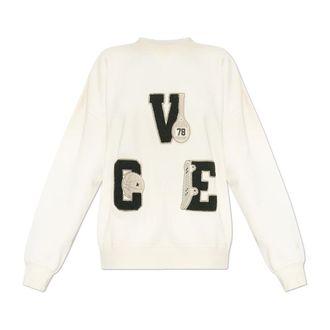 Golden Goose Sweatshirts, female, Beige, Size: 2XS Patch Sweatshirt