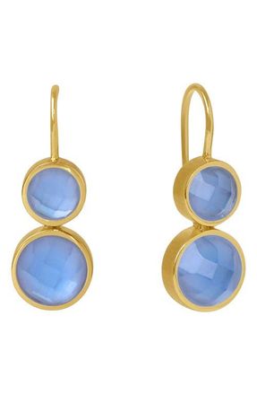 Dean Davidson Tulum Double Droplet Earrings in Iridescent Midnight Blue at Nordstrom