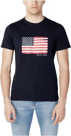U.S.Polo Association Blauw Katoenen Heren Lente/Zomer T-Shirt - Heren - T-shirts - Blauw - XL - Katoen - Tops