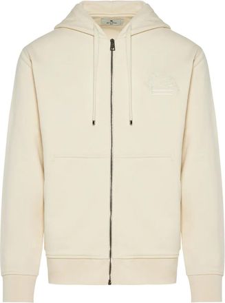 Etro zip-up hoodie - men - Fabric - M - Neutrals