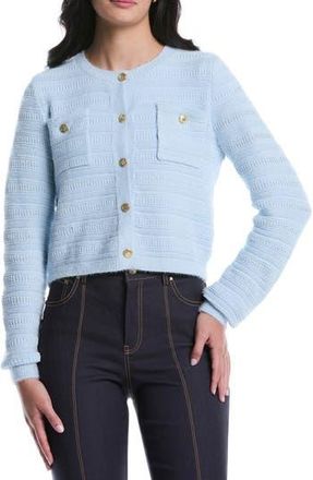 Shelli Segal Boucl&eacute; Cardigan in Skyway at Nordstrom Rack, Size X-Large