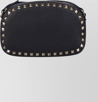 Valentino Garavani textured leather shoulder bag with adjustable strap