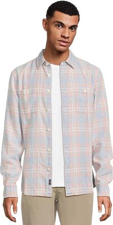 Faherty The Tried And True Chambray Workshirt Mens Clothing Coral Bay Plaid : SM, Linen/Tencel