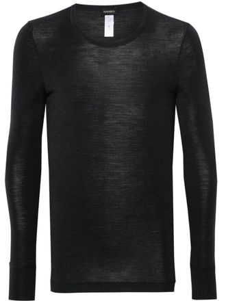 Hanro T-shirt a maniche lunghe - Grigio