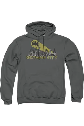 Gildan Batman Gotham Skyline Adult Pull Over Hoodie / Hooded Sweatshirt