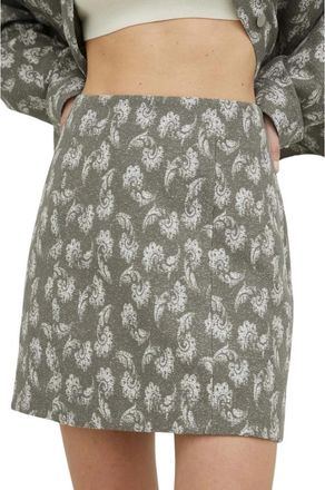 Sams&oslash;e & Sams&oslash;e Pencil Skirt - Dames - Korte rokken - Grijs - S - Katoen - Rokken