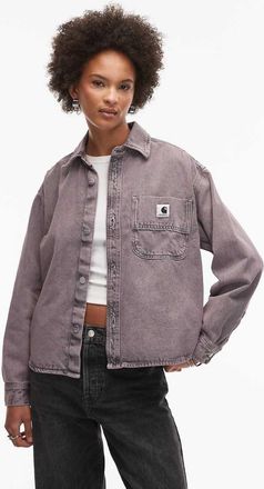 Carhartt Work in Progress Georgia - Camicia giacca lavaggio acido rosa