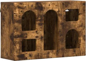 vidaXL Mueble Colgante Con Estante Elst Roble Ahumado 60 X 20 X 40 Cm Vidaxl