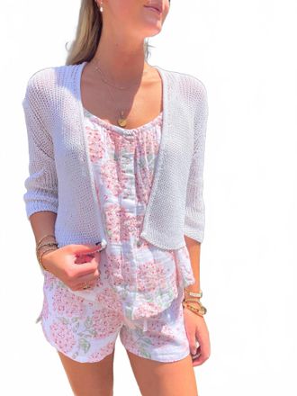 Forte_Forte Gummy Organic Cotton Blend Rib Knit Cardigan In White